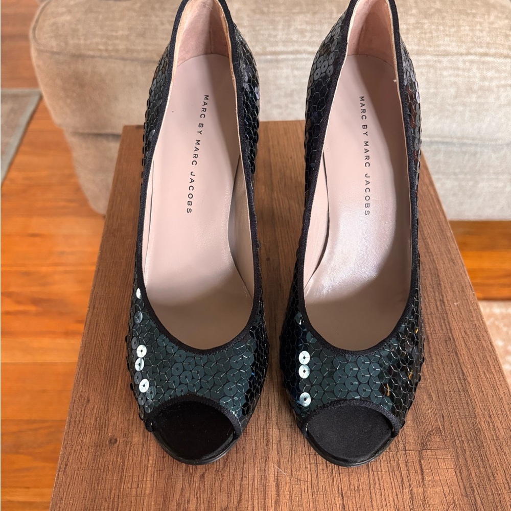 Marc by Marc Jacobs Blue Sequin Heels